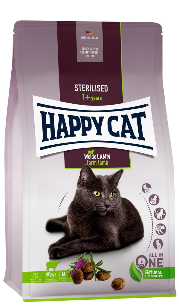 [4001967140682] HAPPY CAT STERILISED FARM CORDERO 1,3 Kg.