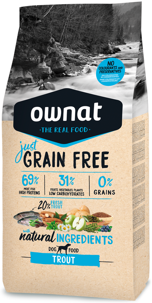 [8429037014217] OWNAT GRAIN FREE JUST TROUT 3 Kg.