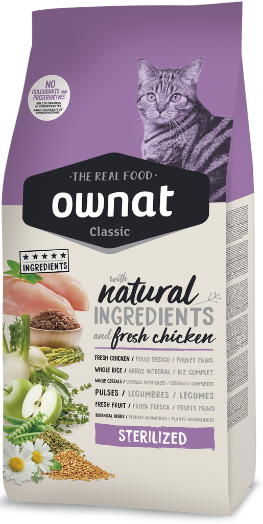 OWNAT CAT CLASSIC STERILIZED 15 Kg.